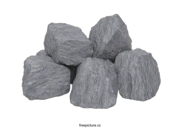 [Transparent Background PNG]Pile of Gray Rocks Decorative Stones