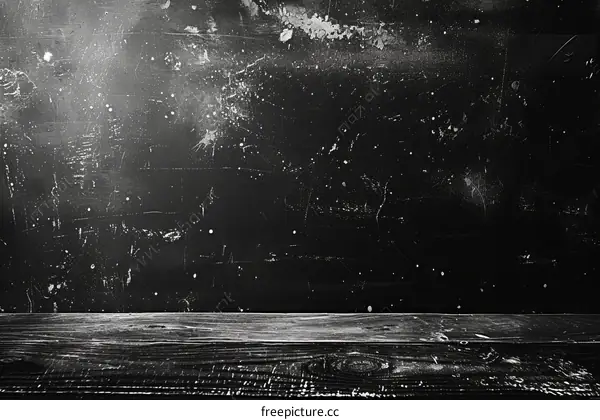 Black grunge wooden table background