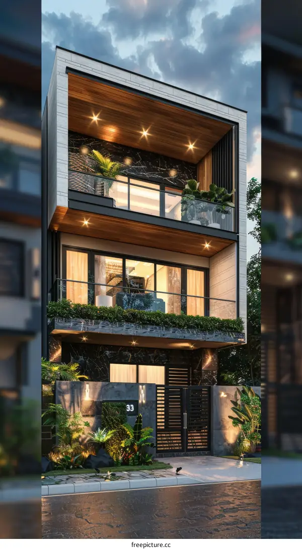 3-storey modern house