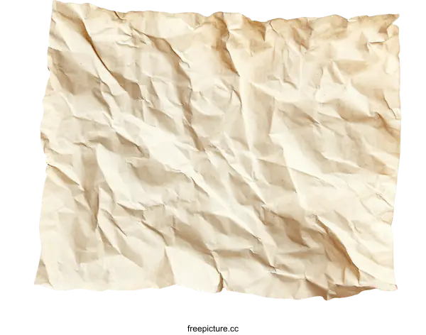 [Transparent Background PNG]Crumpled Aged Paper Texture Background