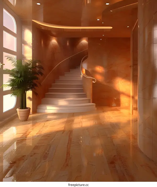 Staircase in a modern building