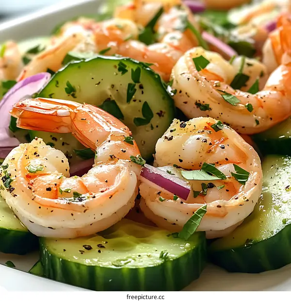 Delicious Shrimp and Cucumber Salad