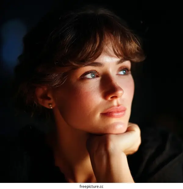 Close up portrait of a Caucasian woman