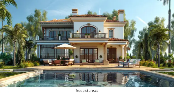 Luxury Villa with Pool and Tropical Garden