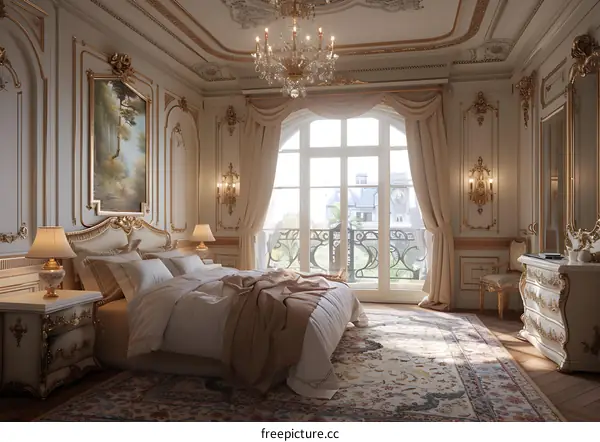European-style luxury bedroom