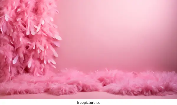 Fluffy Pink Feathers Background
