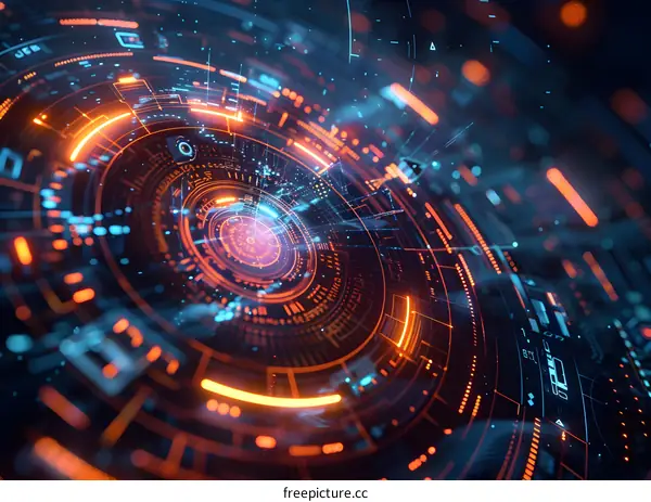 Abstract Futuristic Technology Interface Design