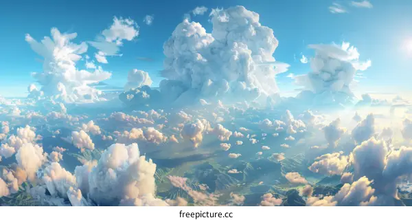 Fantastic Aerial View of Cloudscape