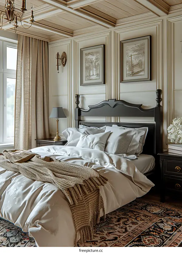 Elegant Bedroom Interior Design with Luxurious Bedding