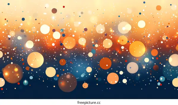 Abstract Bokeh Background Design with Colorful Circles