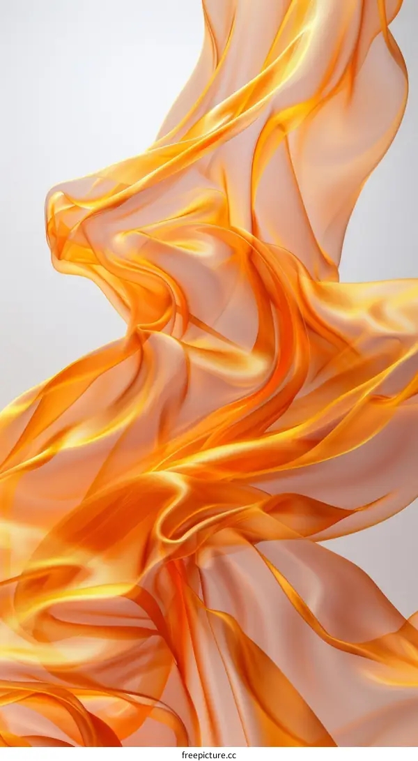 Abstract orange silk绸缎般的飘逸