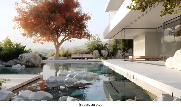 Modern Villa With Pool and Garden