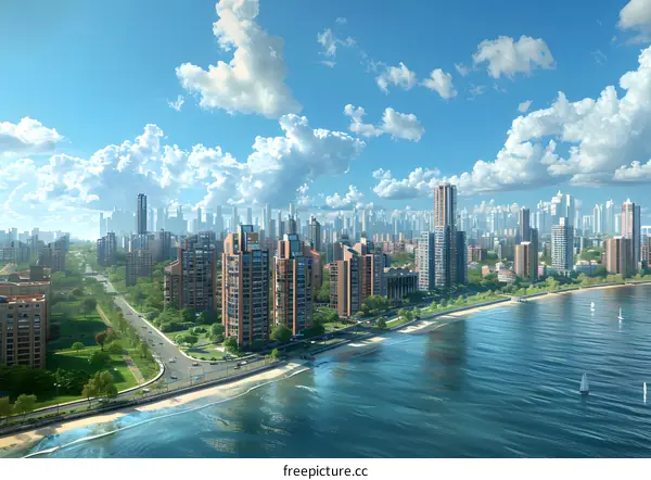 Luxury apartments on the shores of Lake Michigan