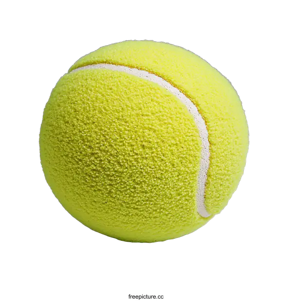 [Transparent Background PNG]Close Up of a Yellow Tennis Ball
