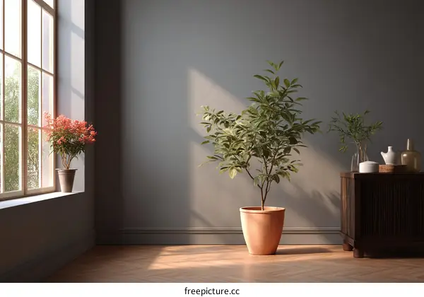 Modern Interior Design with Plants and Natural Light