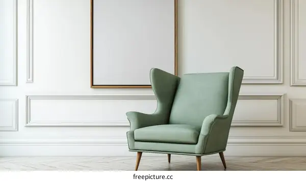 Elegant Wingback Chair in a Classic Room