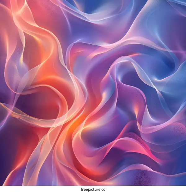 Abstract Flowing Colorful Wavy Geometric Lines