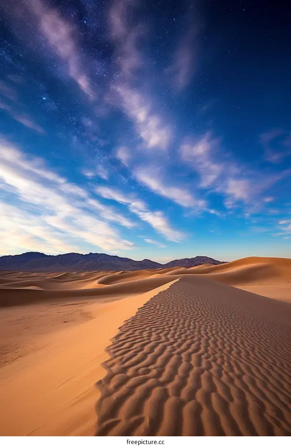 Starry Night Over Desert Dunes