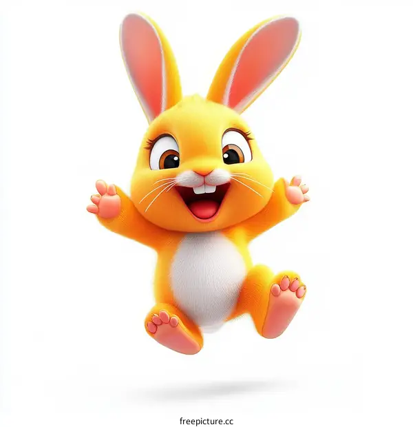 Cheerful Cartoon Easter Bunny Illustration