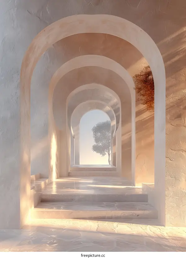 Elegant Arches and Soft Light Interior Design