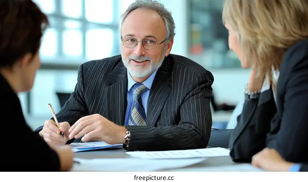 Business Meeting Discussion Caucasian Adults