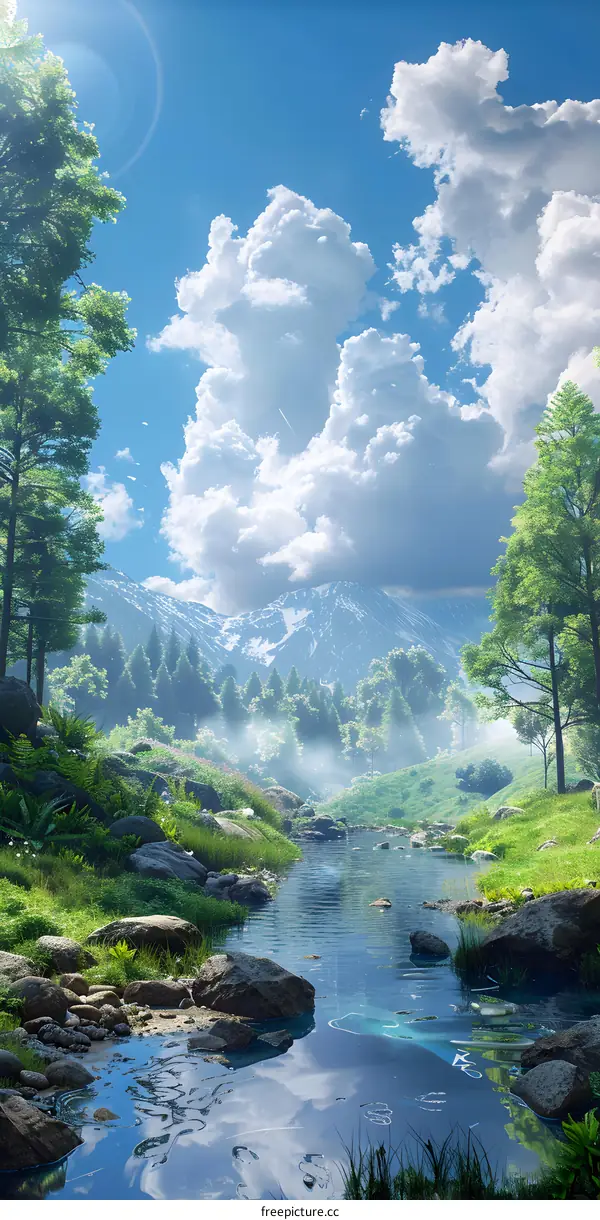 River in the fantasy forest