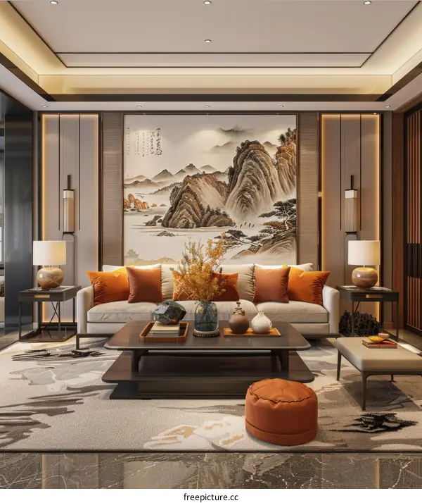 Modern Chinese Living Room Design Inspiration