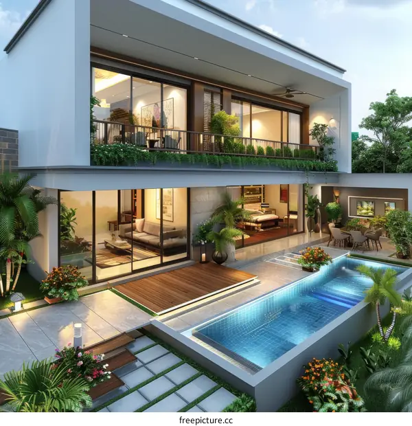 Modern Villa with Swimming Pool and Patio