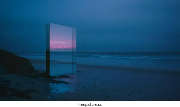 Minimalist Ocean Mirror Reflection at Sunset