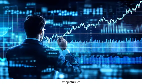 Businessman Analyzing Financial Data