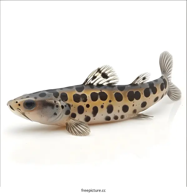 Spotted fish on white background