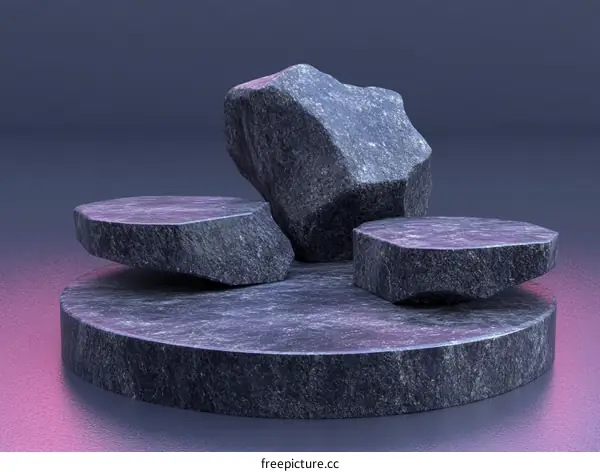 Abstract Geometric Stone Display Stand