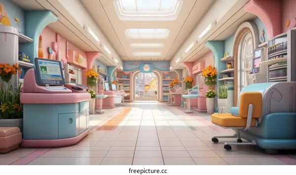 A colorful and inviting supermarket interior