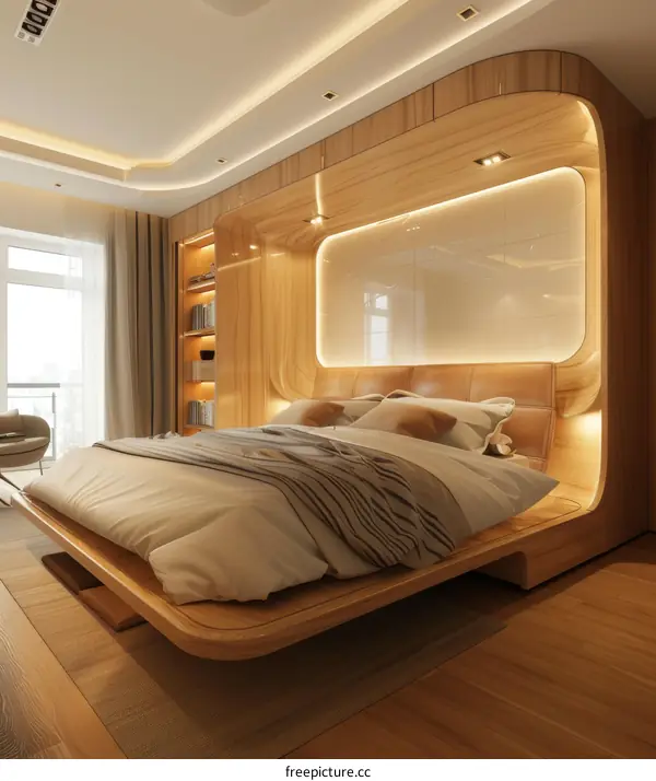 Wooden bed