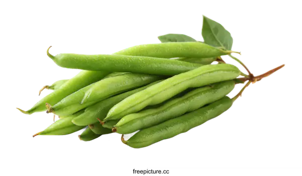 [Transparent Background PNG]Fresh Green Beans Close-up