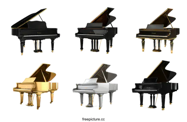 [Transparent Background PNG]Luxury Grand Piano Collection