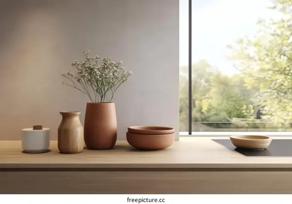 Modern Kitchen Interior Design with Wooden Decor