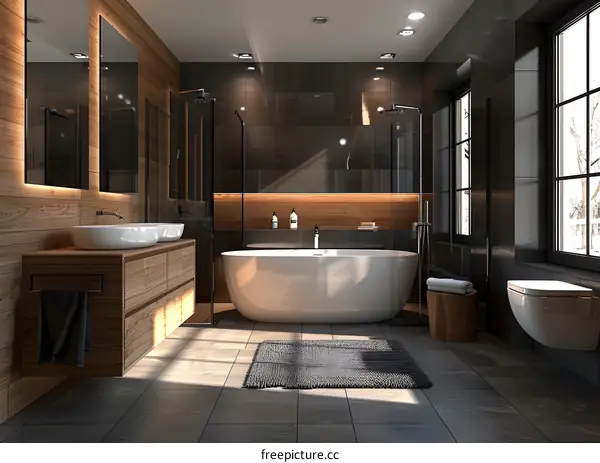 Modern minimalist style bathroom