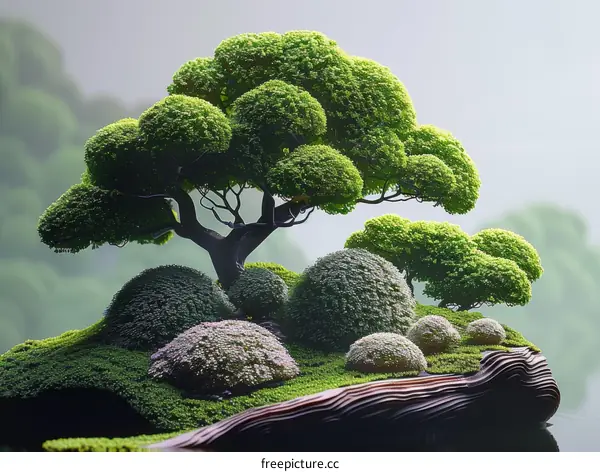 The beauty of nature captured in a bonsai tree