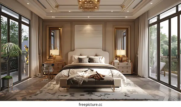 European-style luxury bedroom