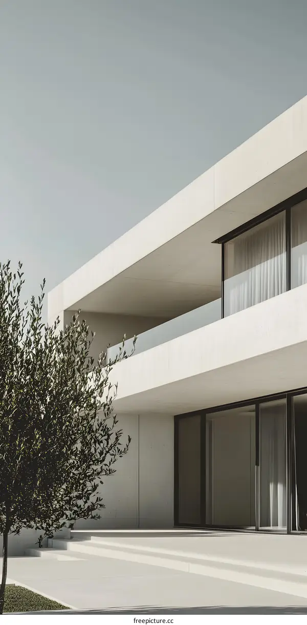 Modern Minimalist Architecture Building Concrete Exterior Design