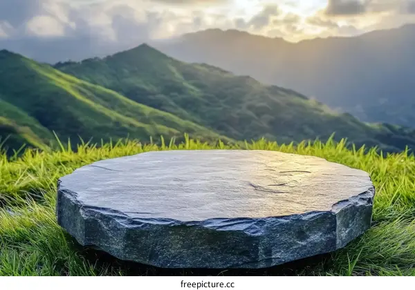 Mountaintop Stone Tabletop Display