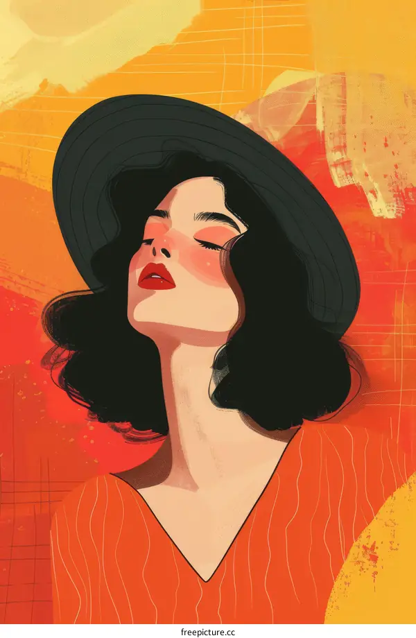 portrait of a young woman wearing a hat