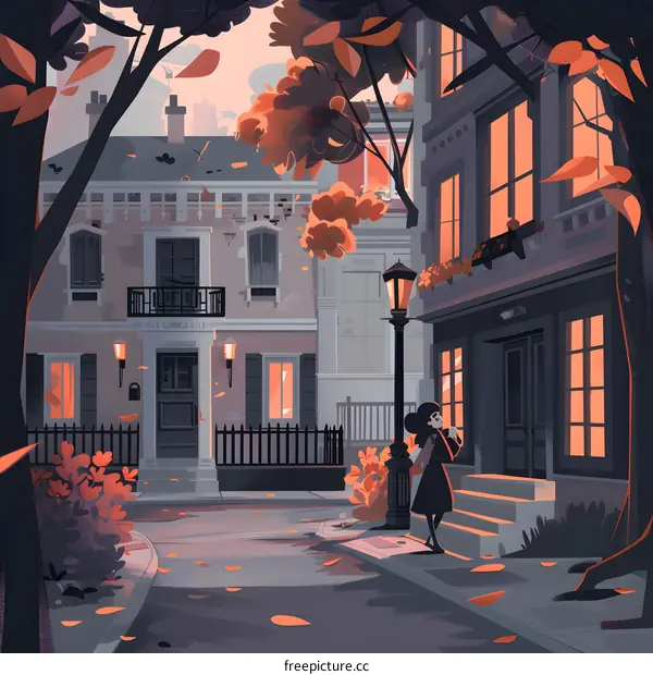 Autumn Evening in a Quiet City