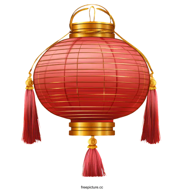 [Transparent Background PNG]Traditional Chinese Red Lantern Illustration