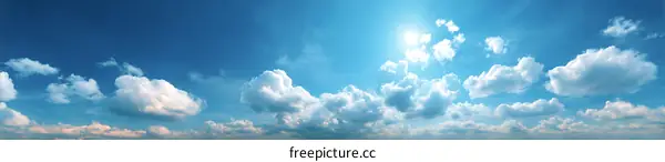 Beautiful Cloudscape in a Clear Sky