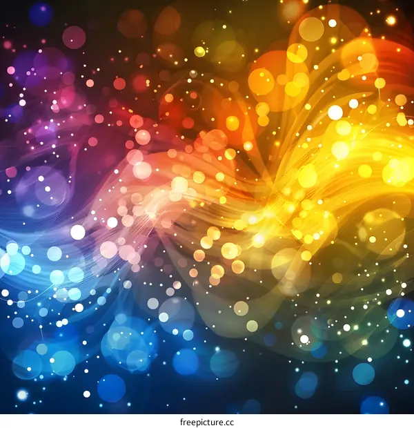 Abstract colorful glowing circles background