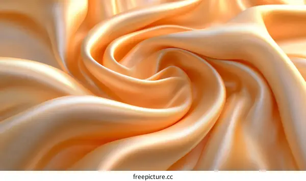 Peachy Silk Fabric Texture Closeup