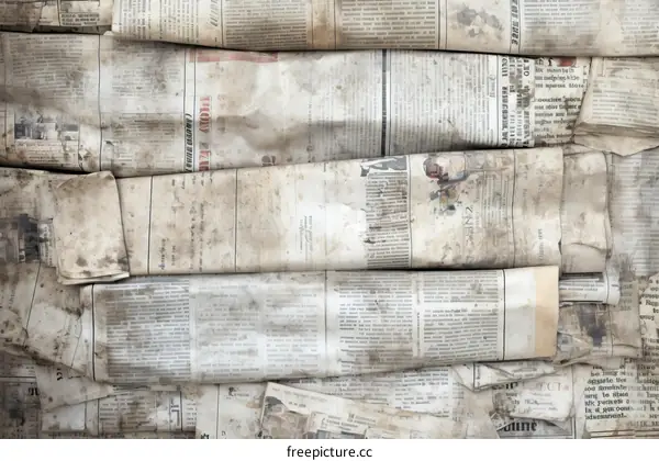 Vintage Grunge Newspaper Background Texture