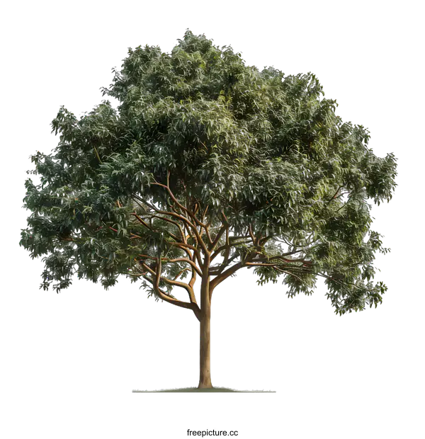 [Transparent Background PNG]Single Tree Isolated on White Background